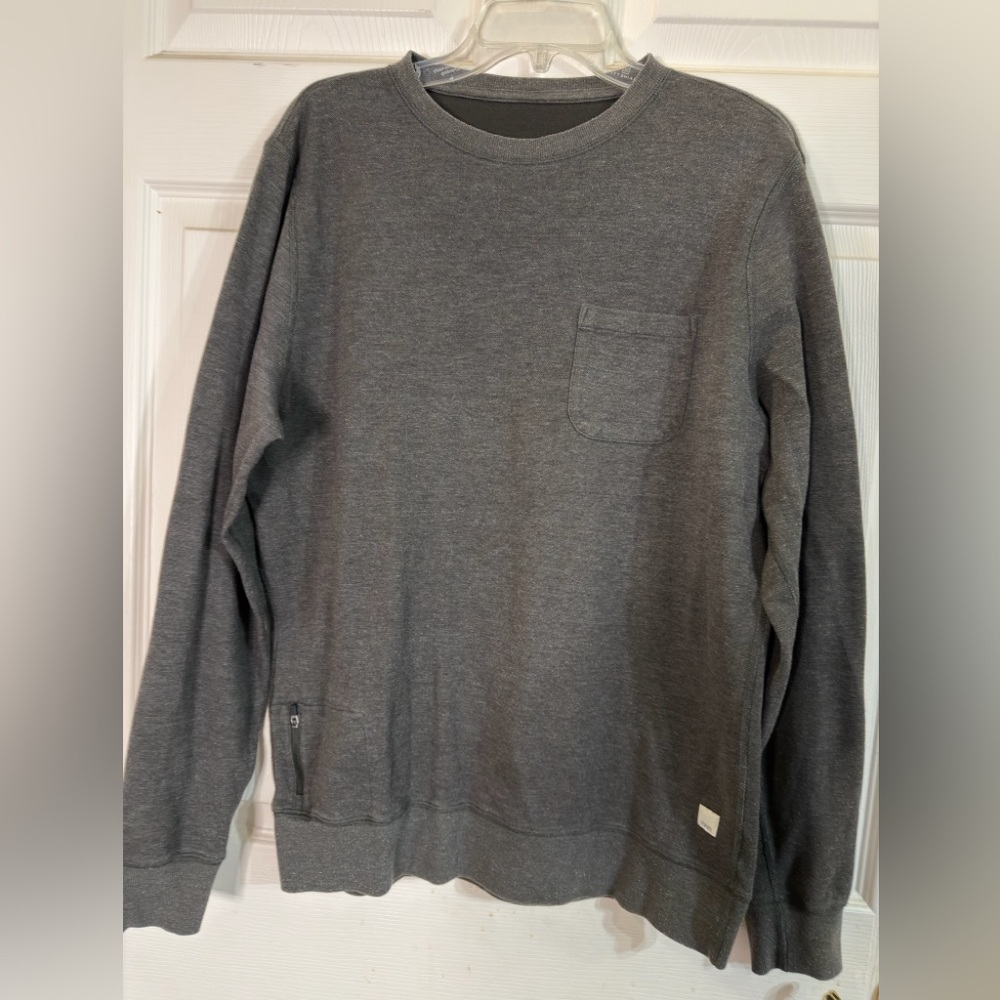 Vuori‎ Sweater Men's Gray Jeffreys Pullover Crew Neck Sweatshirt Athleisure Sz L